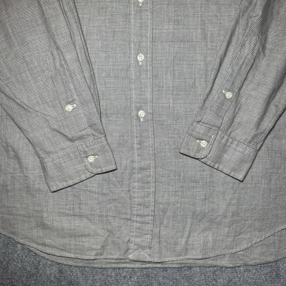VTG Polo Ralph Lauren Blake Long Sleeve Button Down Shirt Glen Check Men XL Gray